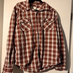 Aeropostale Plaid Western Shirt